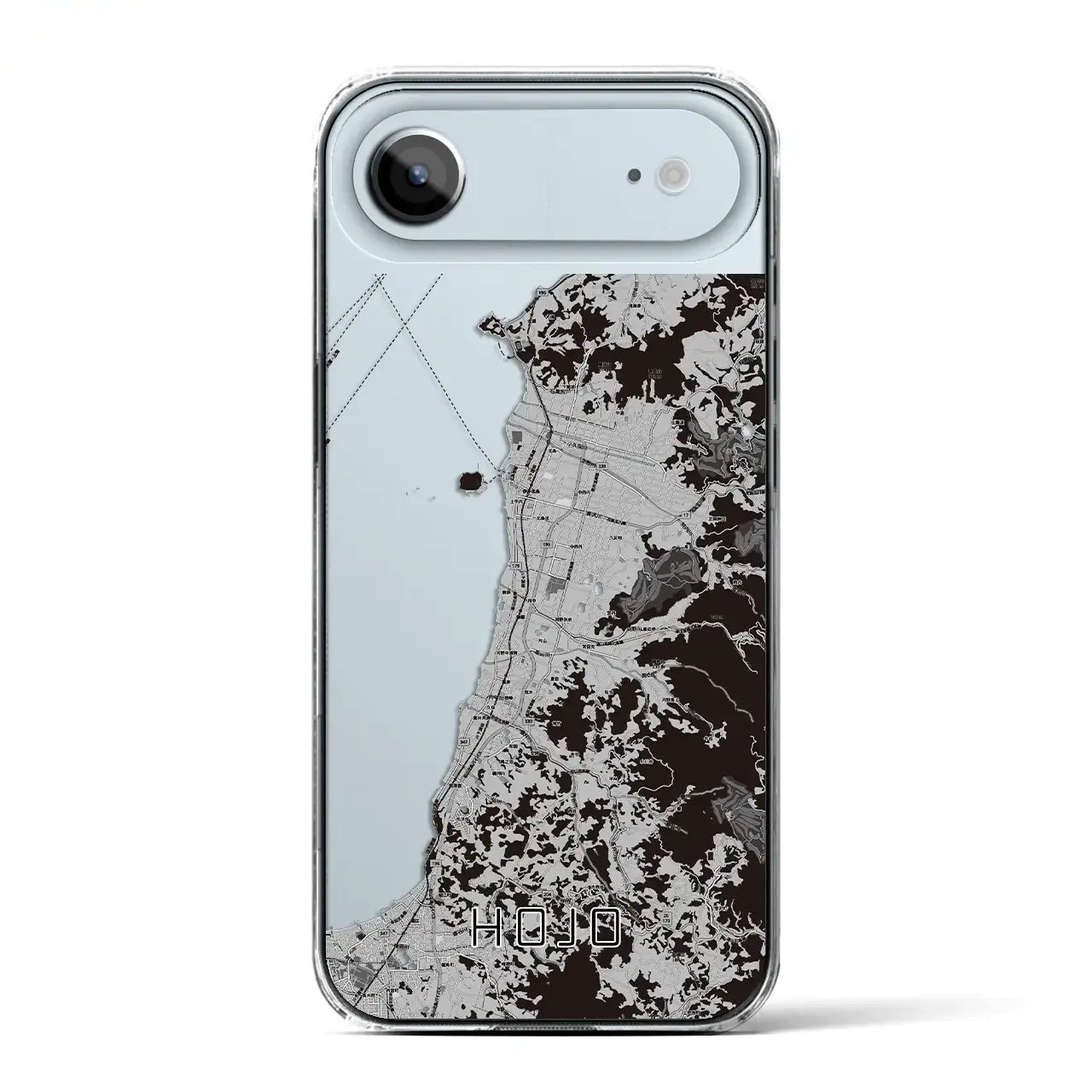 【北条(愛媛県)】地図柄iPhoneケース(クリアタイプ)