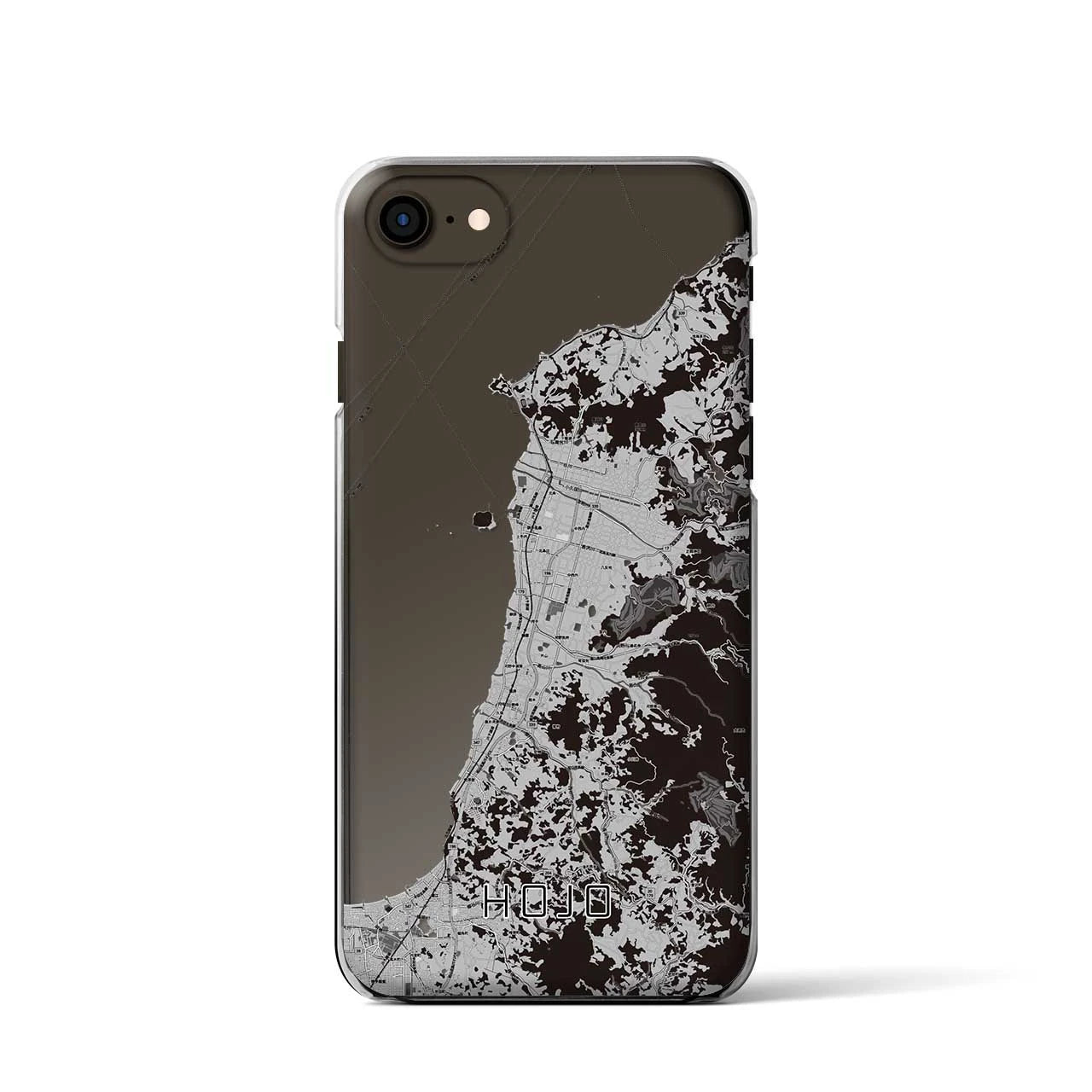 【北条(愛媛県)】地図柄iPhoneケース(クリアタイプ)