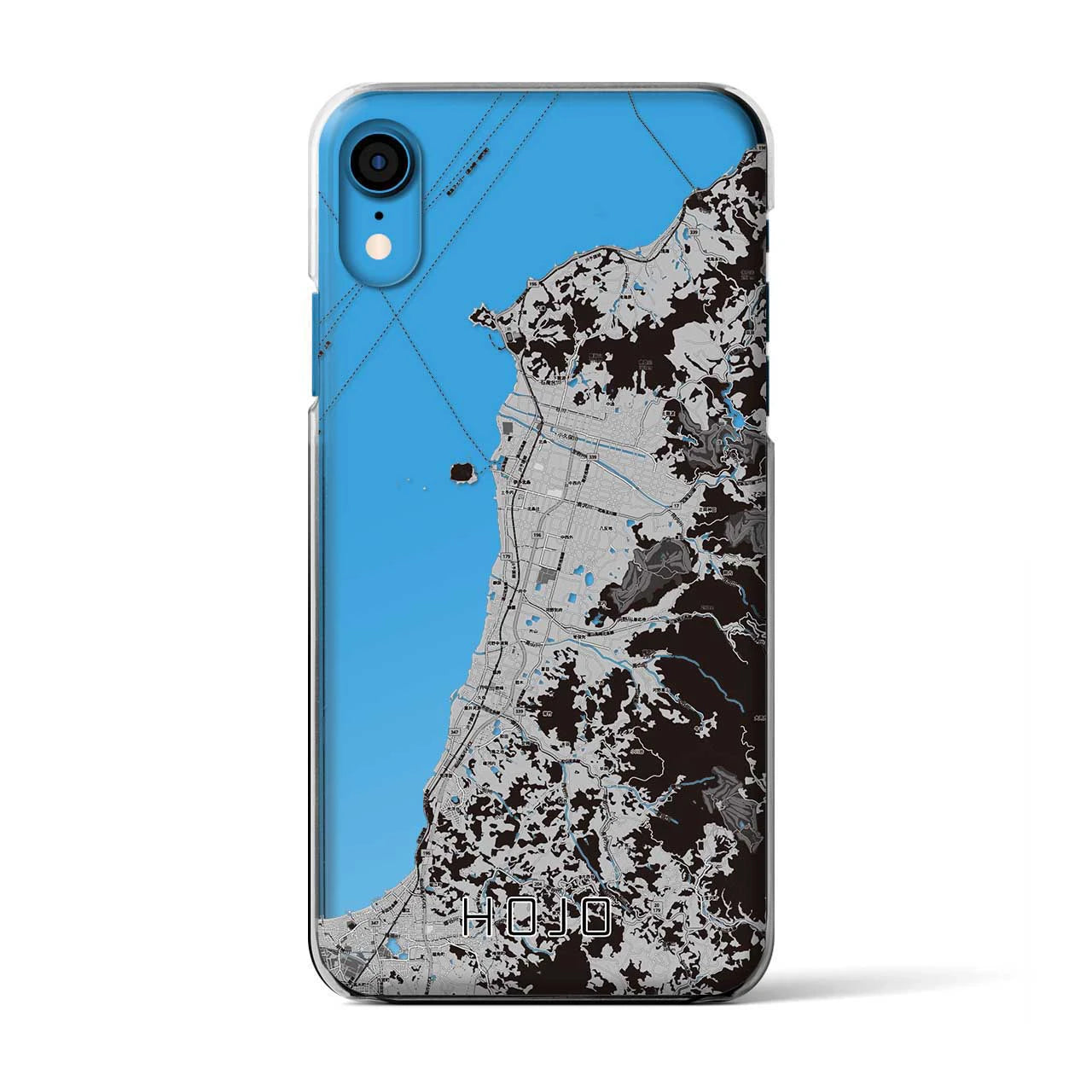 【北条(愛媛県)】地図柄iPhoneケース(クリアタイプ)