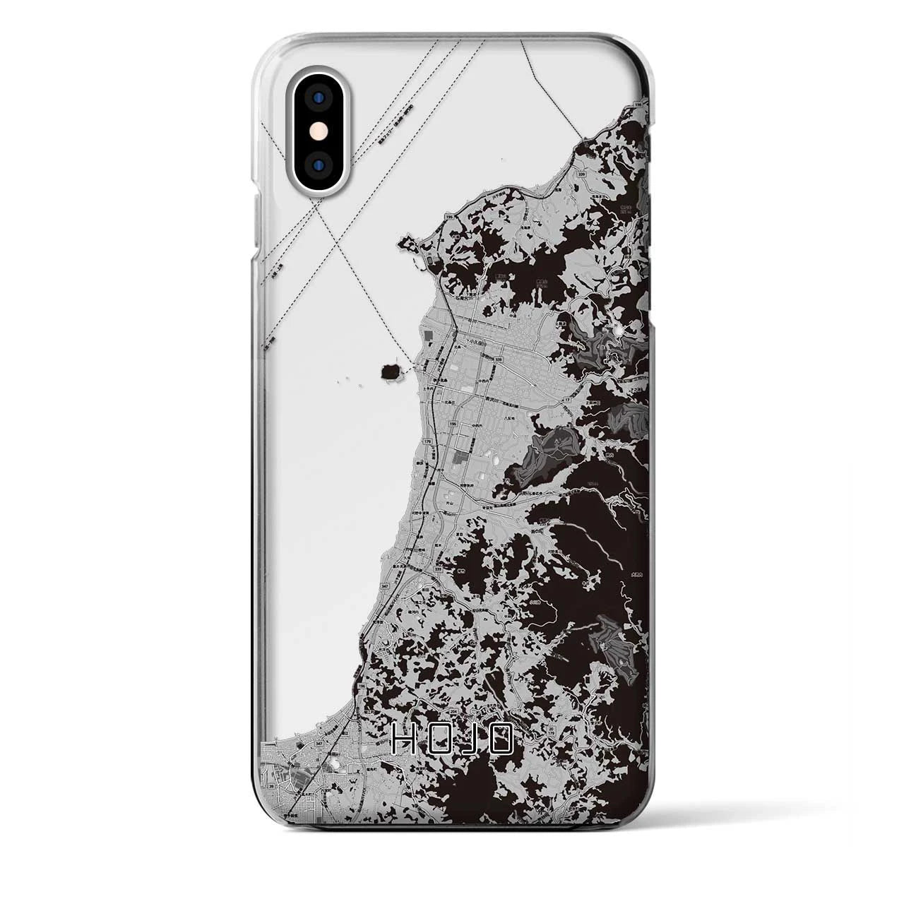 【北条(愛媛県)】地図柄iPhoneケース(クリアタイプ)