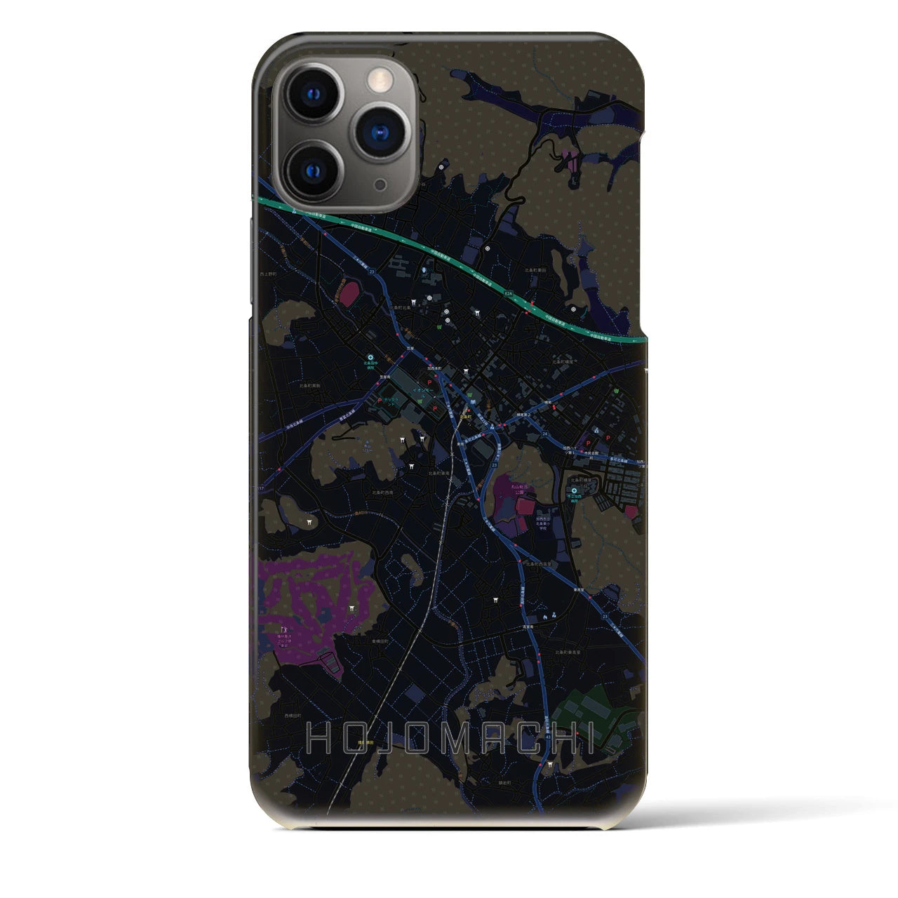 【北条町(兵庫県)】地図柄iPhoneケース(バックカバータイプ)