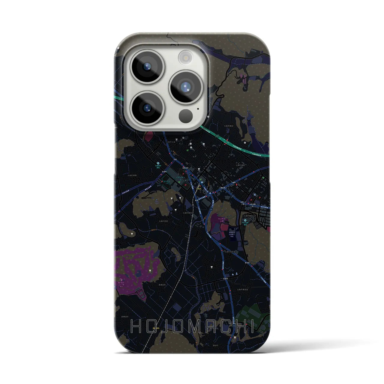 【北条町(兵庫県)】地図柄iPhoneケース(バックカバータイプ)