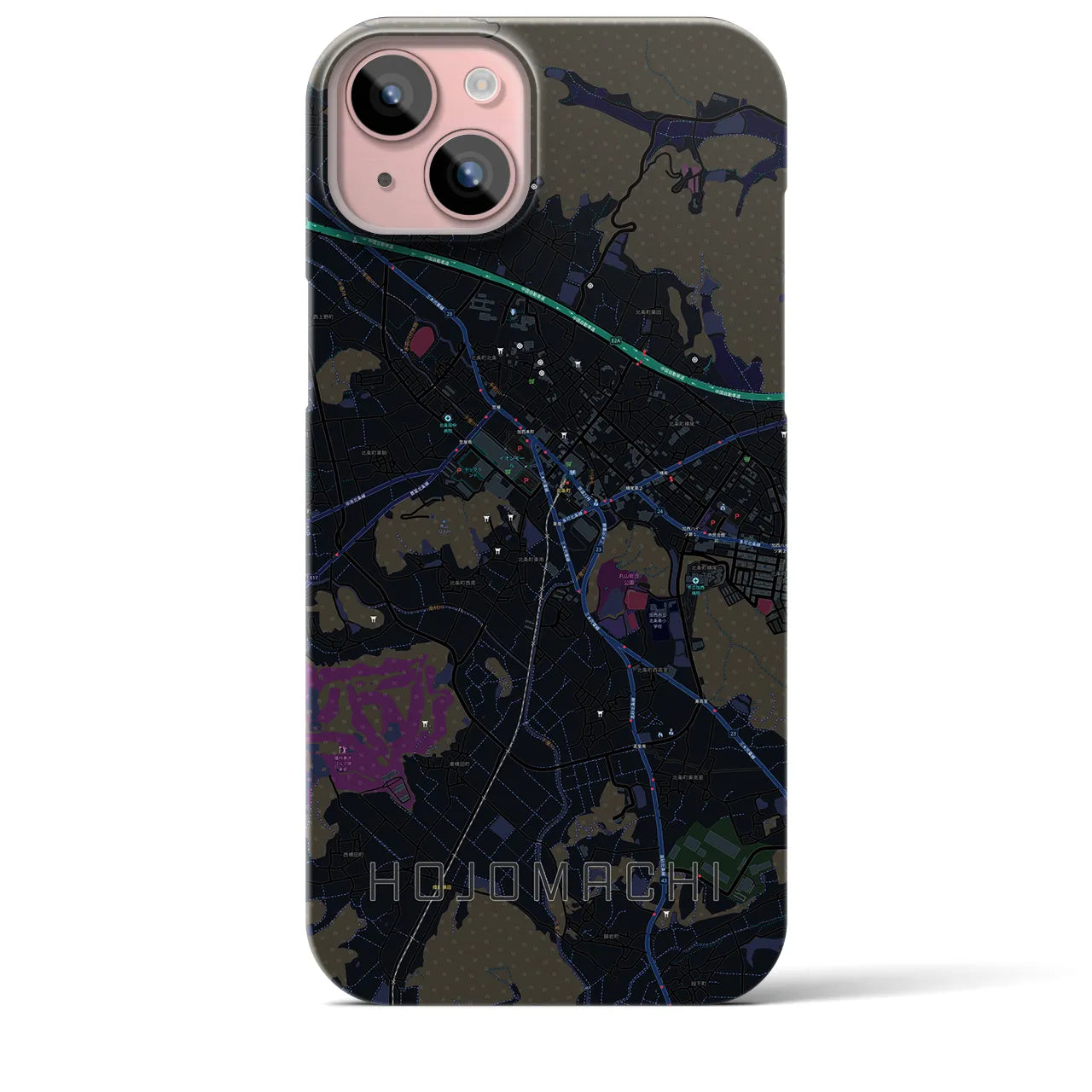 【北条町(兵庫県)】地図柄iPhoneケース(バックカバータイプ)