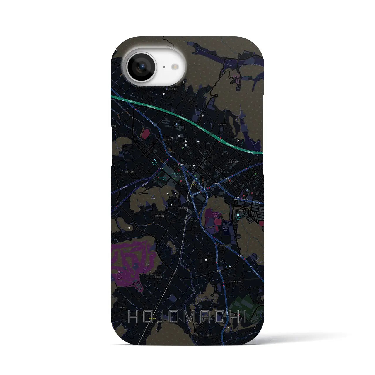 【北条町(兵庫県)】地図柄iPhoneケース(バックカバータイプ)