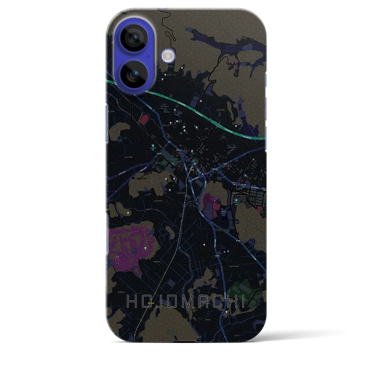 【北条町(兵庫県)】地図柄iPhoneケース(バックカバータイプ)