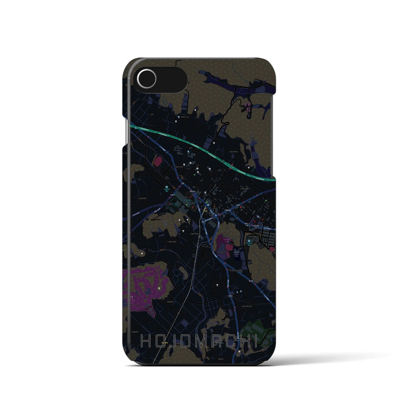 【北条町(兵庫県)】地図柄iPhoneケース(バックカバータイプ)