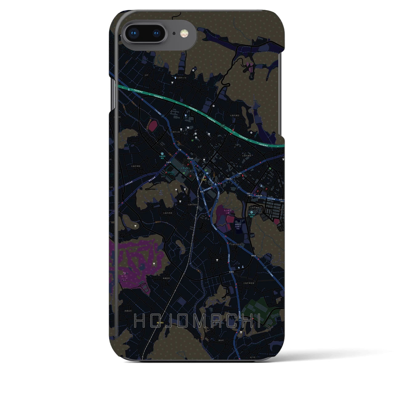 【北条町(兵庫県)】地図柄iPhoneケース(バックカバータイプ)