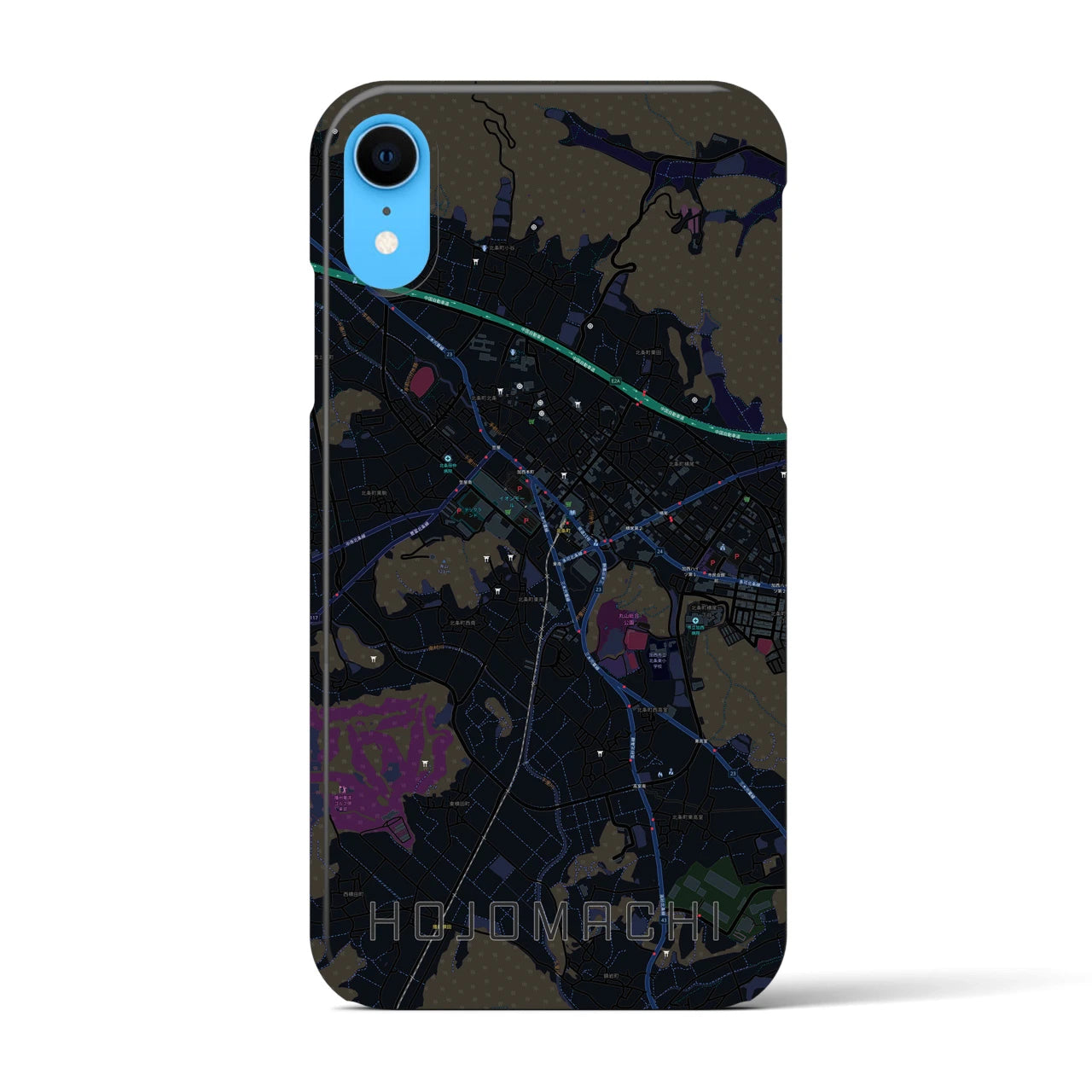 【北条町(兵庫県)】地図柄iPhoneケース(バックカバータイプ)