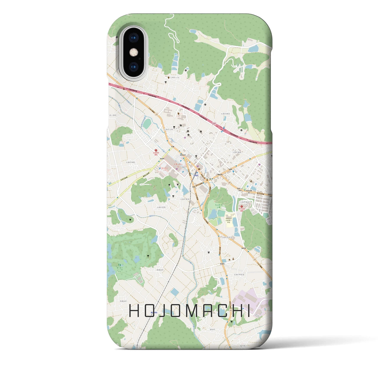 【北条町(兵庫県)】地図柄iPhoneケース(バックカバータイプ)