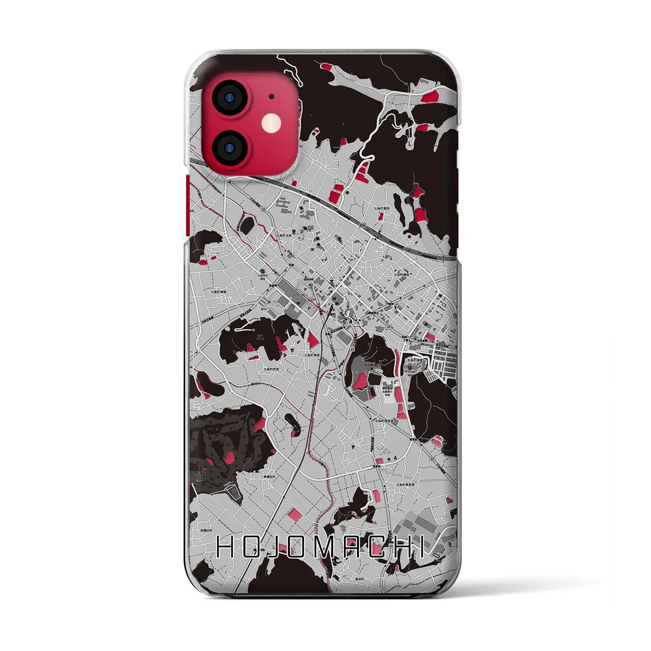 【北条町(兵庫県)】地図柄iPhoneケース(クリアタイプ)