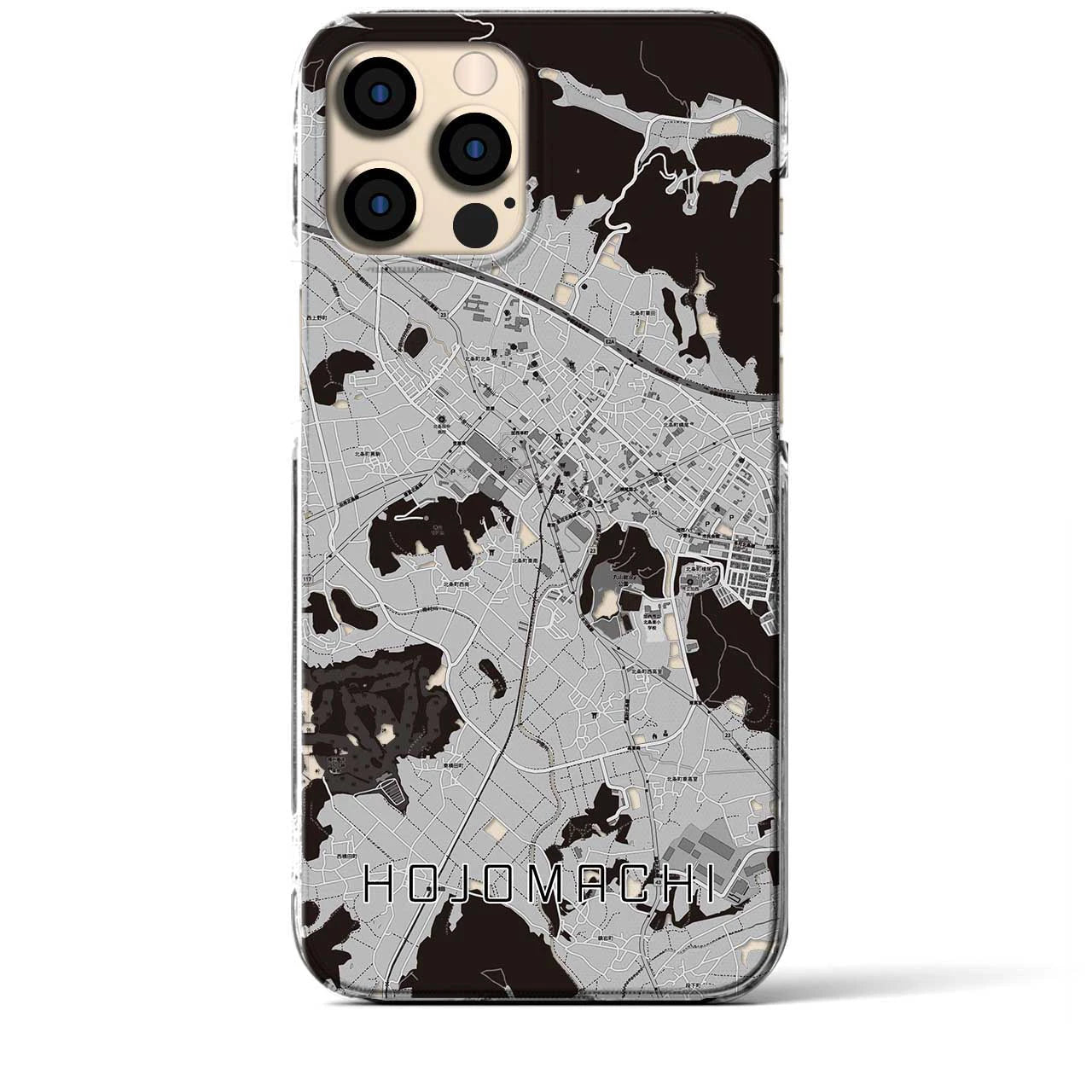 【北条町(兵庫県)】地図柄iPhoneケース(クリアタイプ)