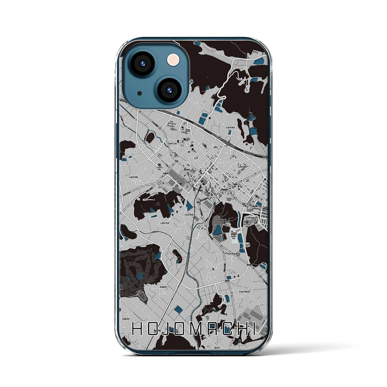 【北条町(兵庫県)】地図柄iPhoneケース(クリアタイプ)