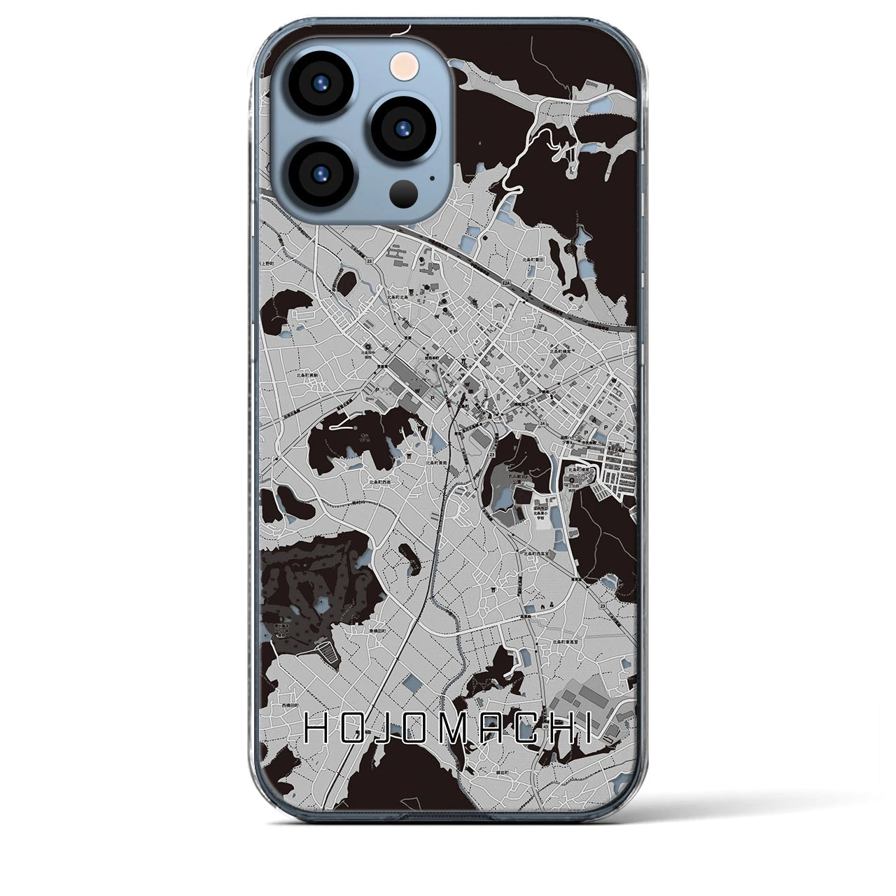 【北条町(兵庫県)】地図柄iPhoneケース(クリアタイプ)