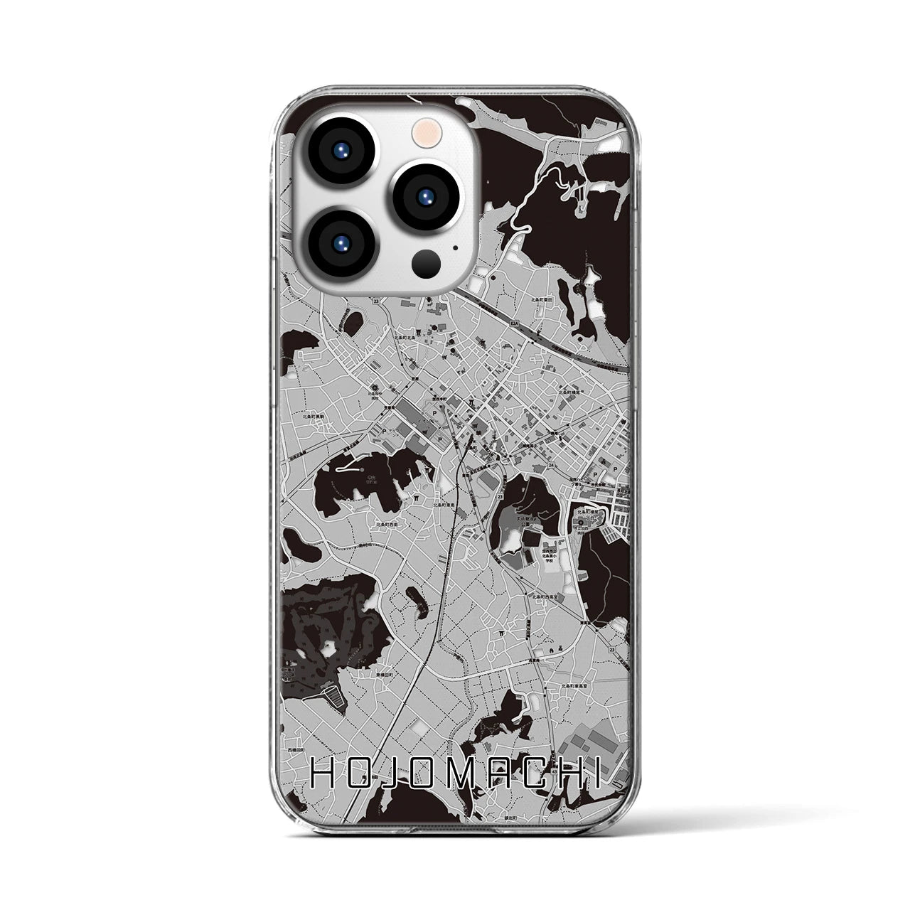 【北条町(兵庫県)】地図柄iPhoneケース(クリアタイプ)