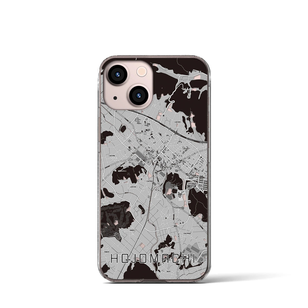 【北条町(兵庫県)】地図柄iPhoneケース(クリアタイプ)