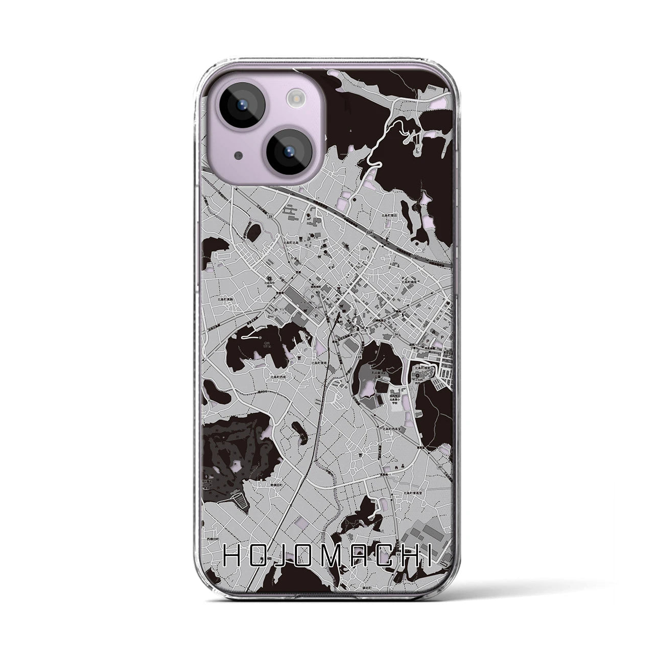 【北条町(兵庫県)】地図柄iPhoneケース(クリアタイプ)