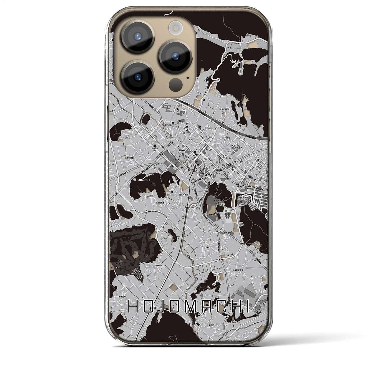 【北条町(兵庫県)】地図柄iPhoneケース(クリアタイプ)