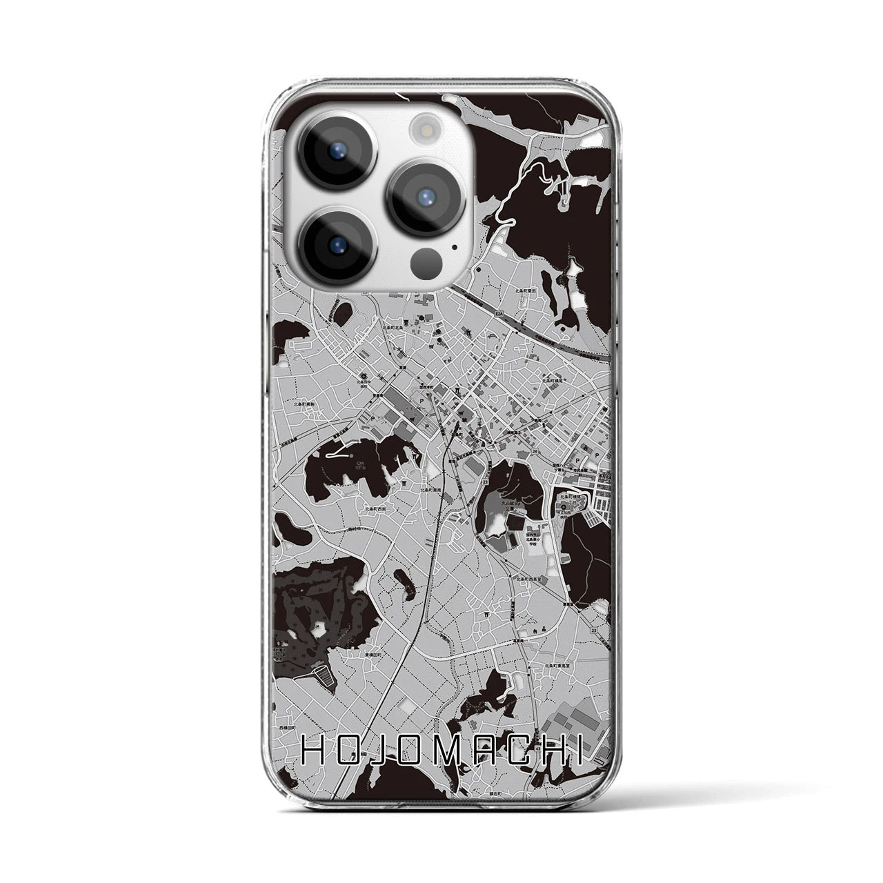 【北条町(兵庫県)】地図柄iPhoneケース(クリアタイプ)