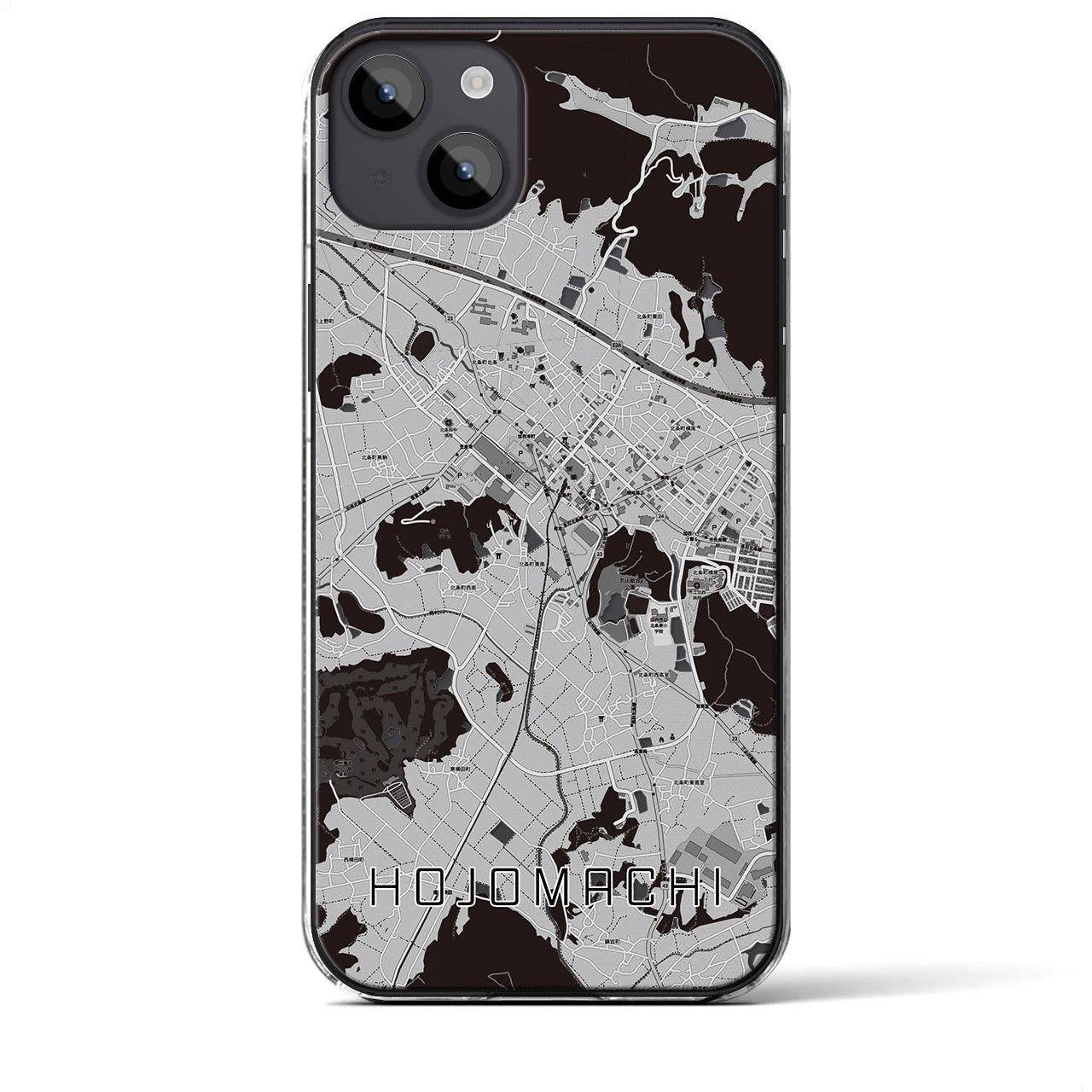 【北条町(兵庫県)】地図柄iPhoneケース(クリアタイプ)