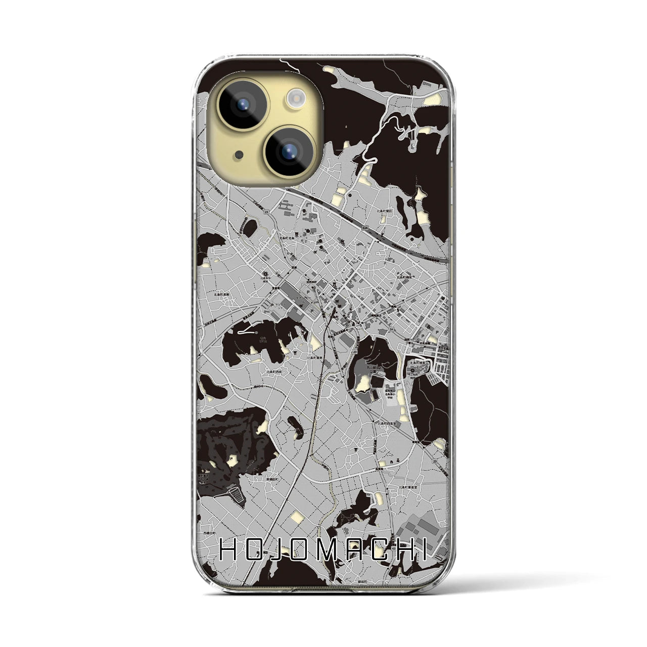 【北条町(兵庫県)】地図柄iPhoneケース(クリアタイプ)