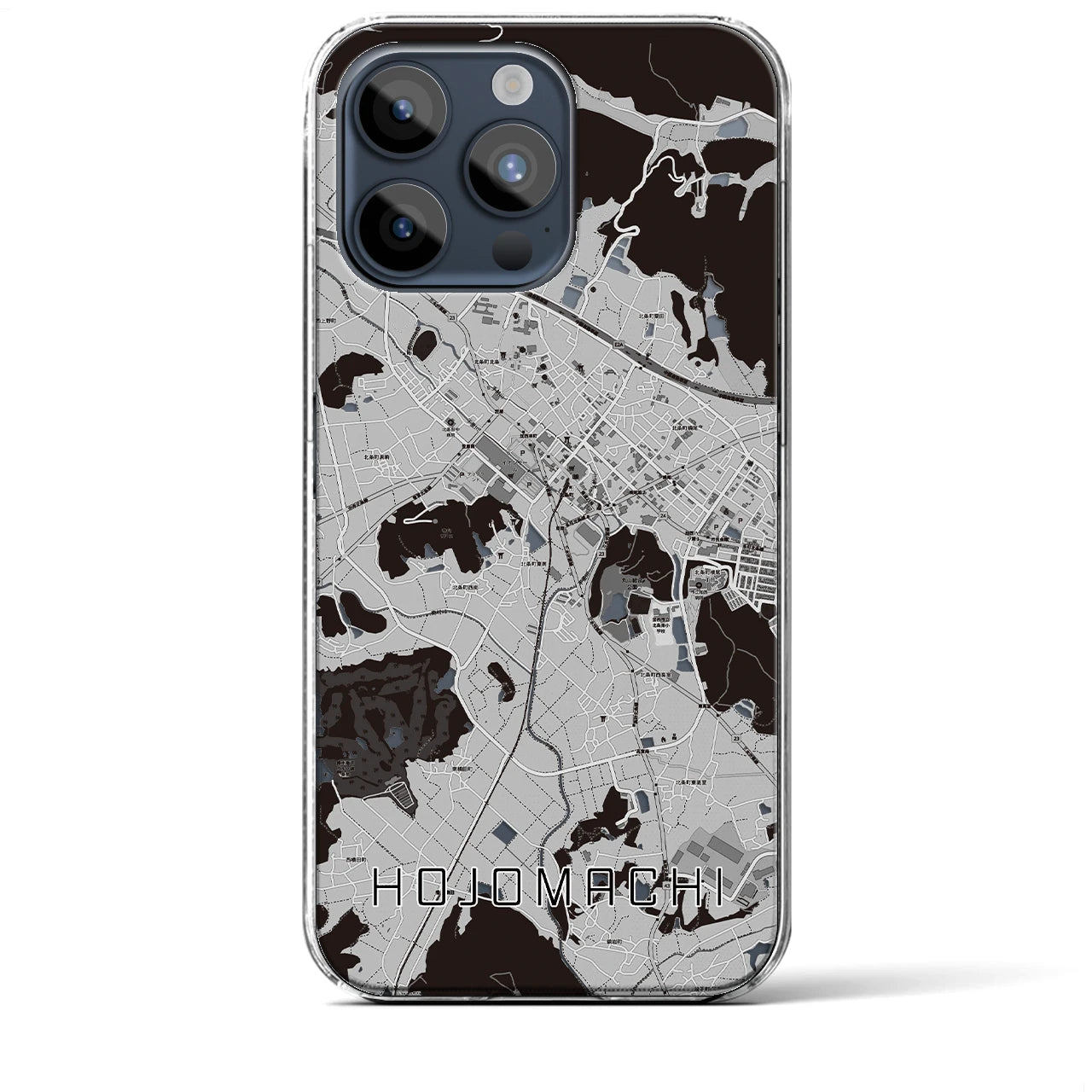 【北条町(兵庫県)】地図柄iPhoneケース(クリアタイプ)