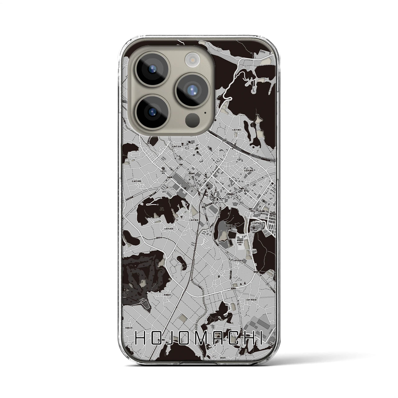 【北条町(兵庫県)】地図柄iPhoneケース(クリアタイプ)