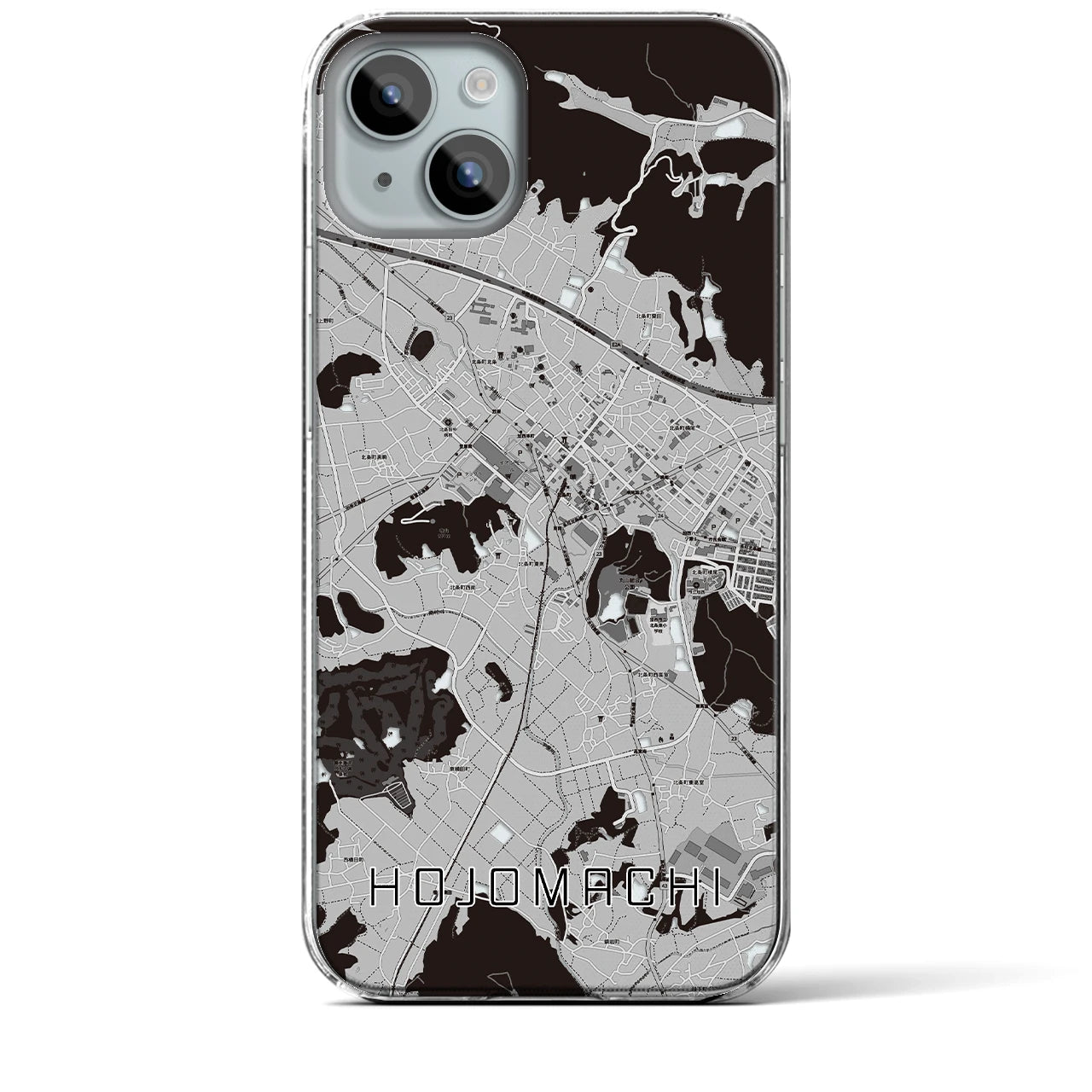 【北条町(兵庫県)】地図柄iPhoneケース(クリアタイプ)