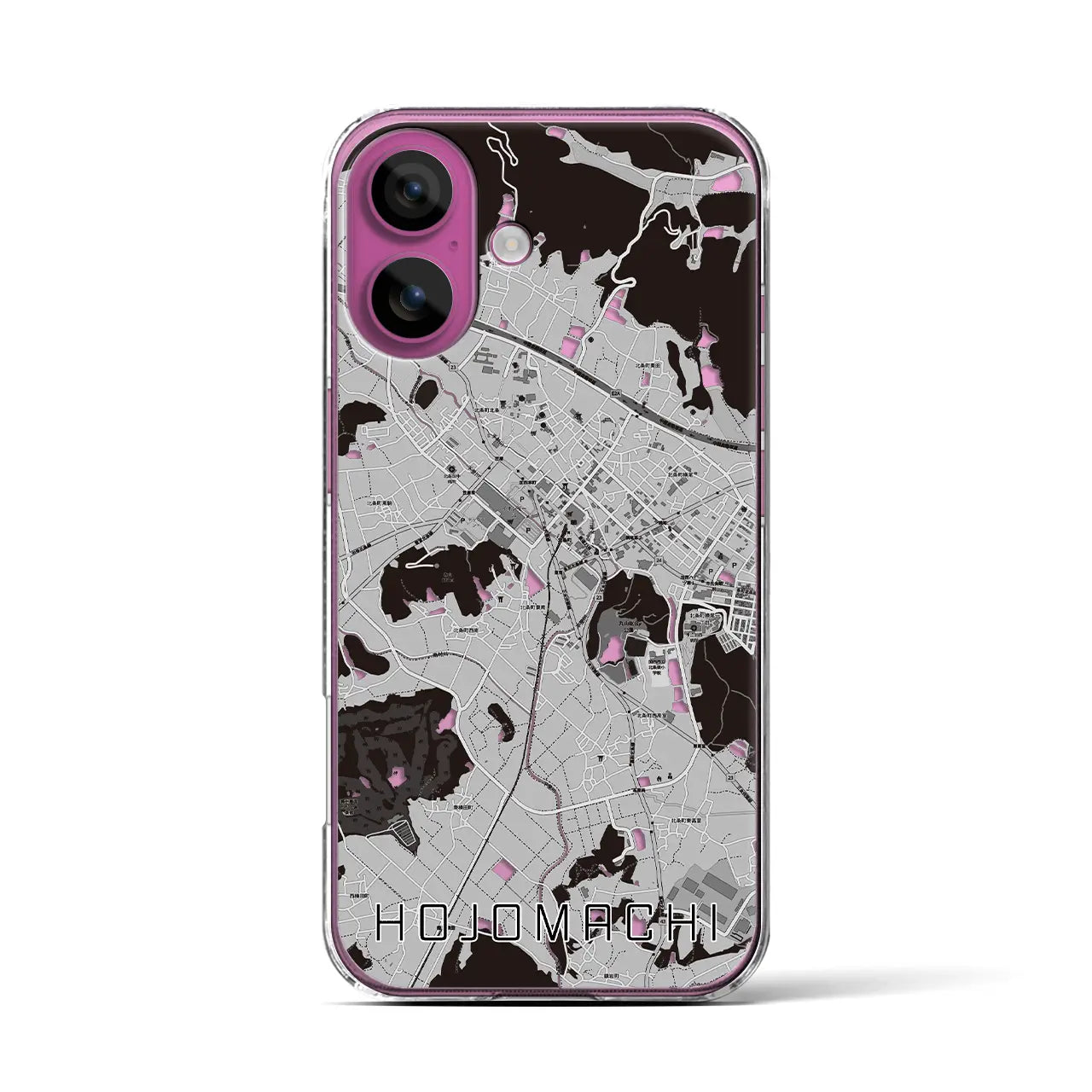 【北条町(兵庫県)】地図柄iPhoneケース(クリアタイプ)