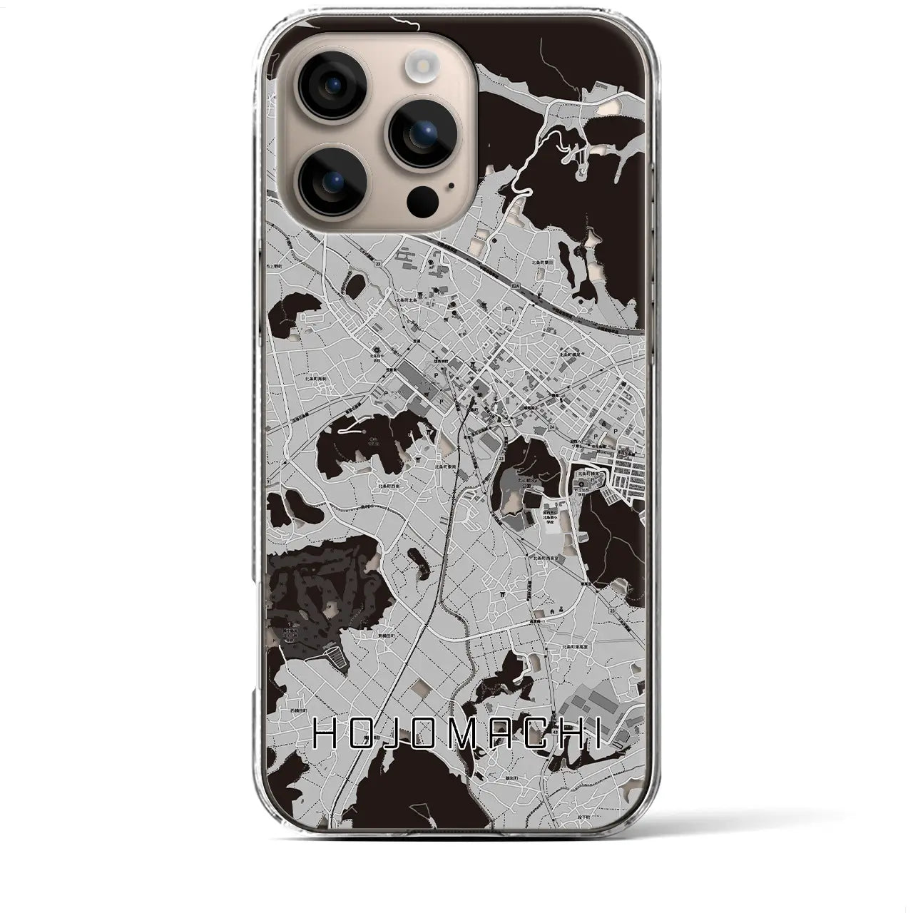 【北条町(兵庫県)】地図柄iPhoneケース(クリアタイプ)