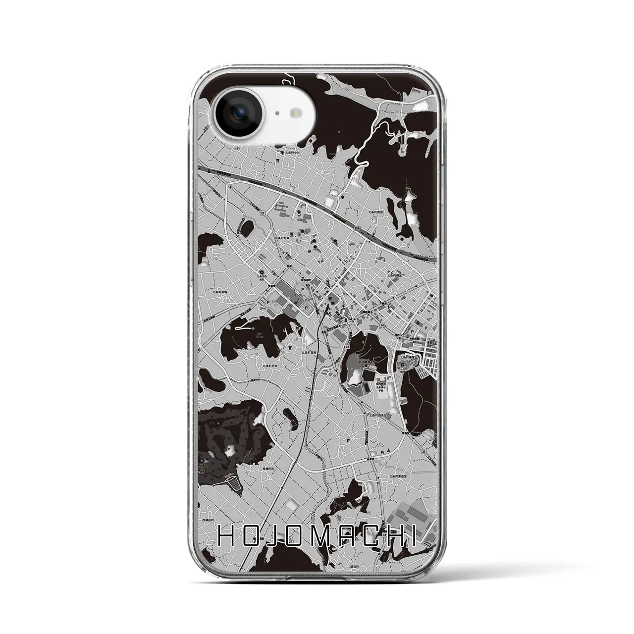 【北条町(兵庫県)】地図柄iPhoneケース(クリアタイプ)