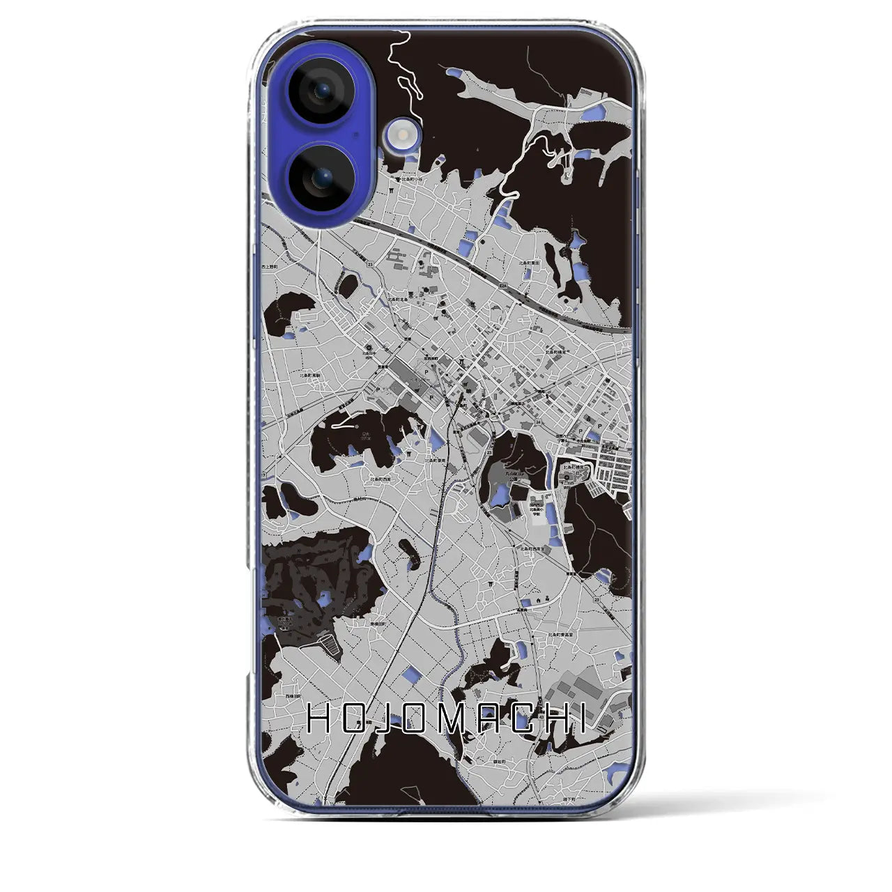 【北条町(兵庫県)】地図柄iPhoneケース(クリアタイプ)