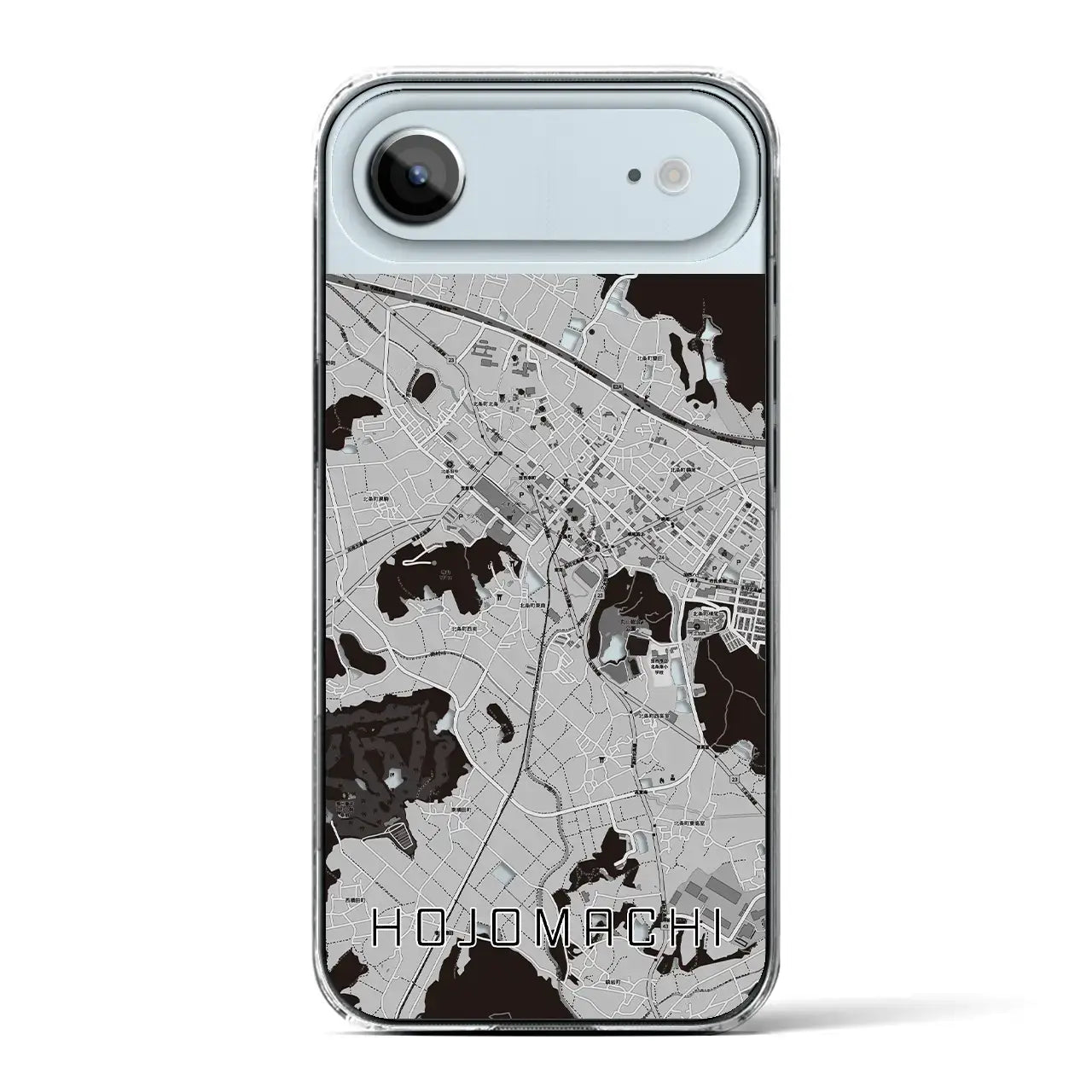 【北条町(兵庫県)】地図柄iPhoneケース(クリアタイプ)モノトーン・iPhone 17 Pro Max 用