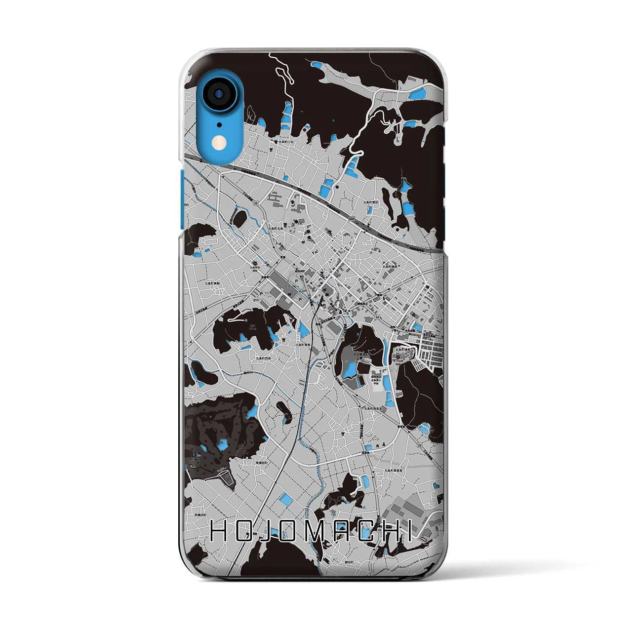 【北条町(兵庫県)】地図柄iPhoneケース(クリアタイプ)