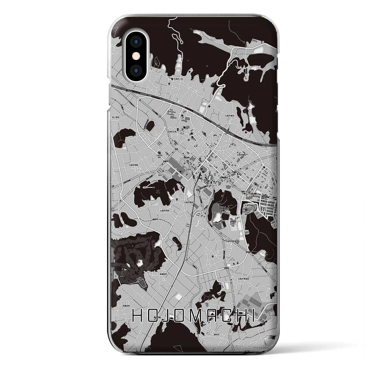 【北条町(兵庫県)】地図柄iPhoneケース(クリアタイプ)