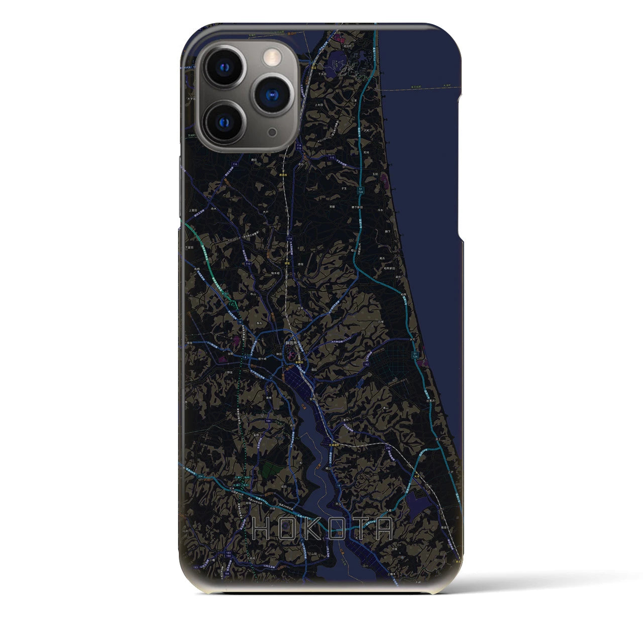 【鉾田(茨城県)】地図柄iPhoneケース(バックカバータイプ)