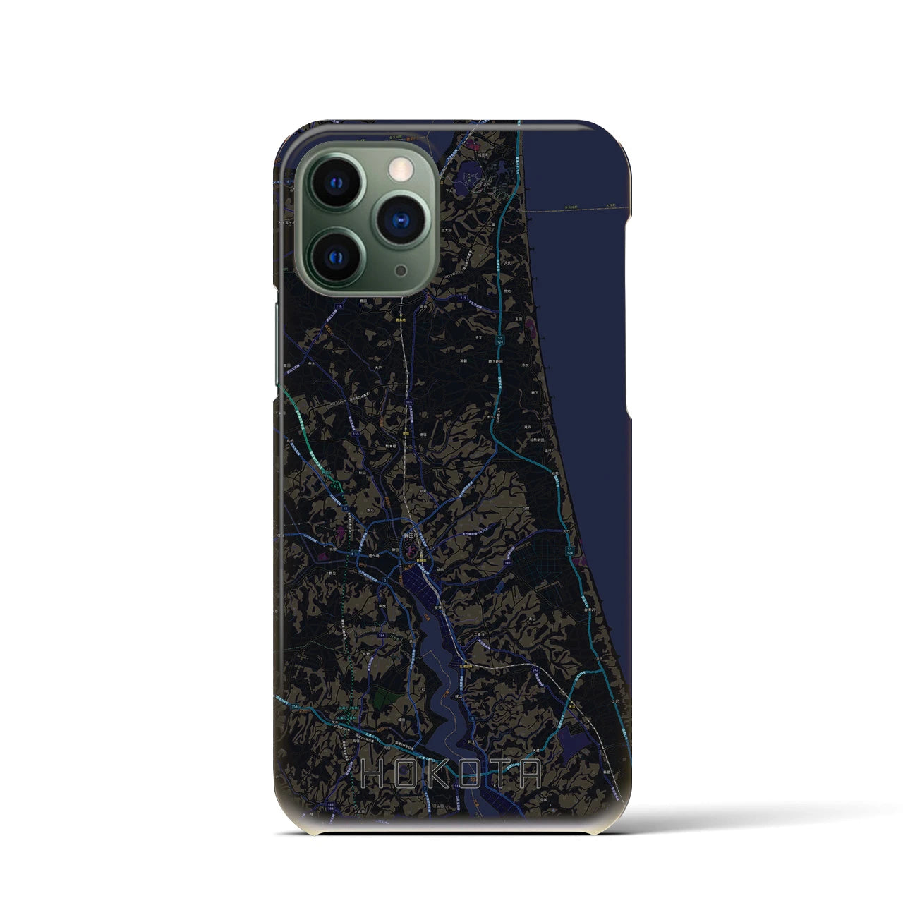 【鉾田(茨城県)】地図柄iPhoneケース(バックカバータイプ)