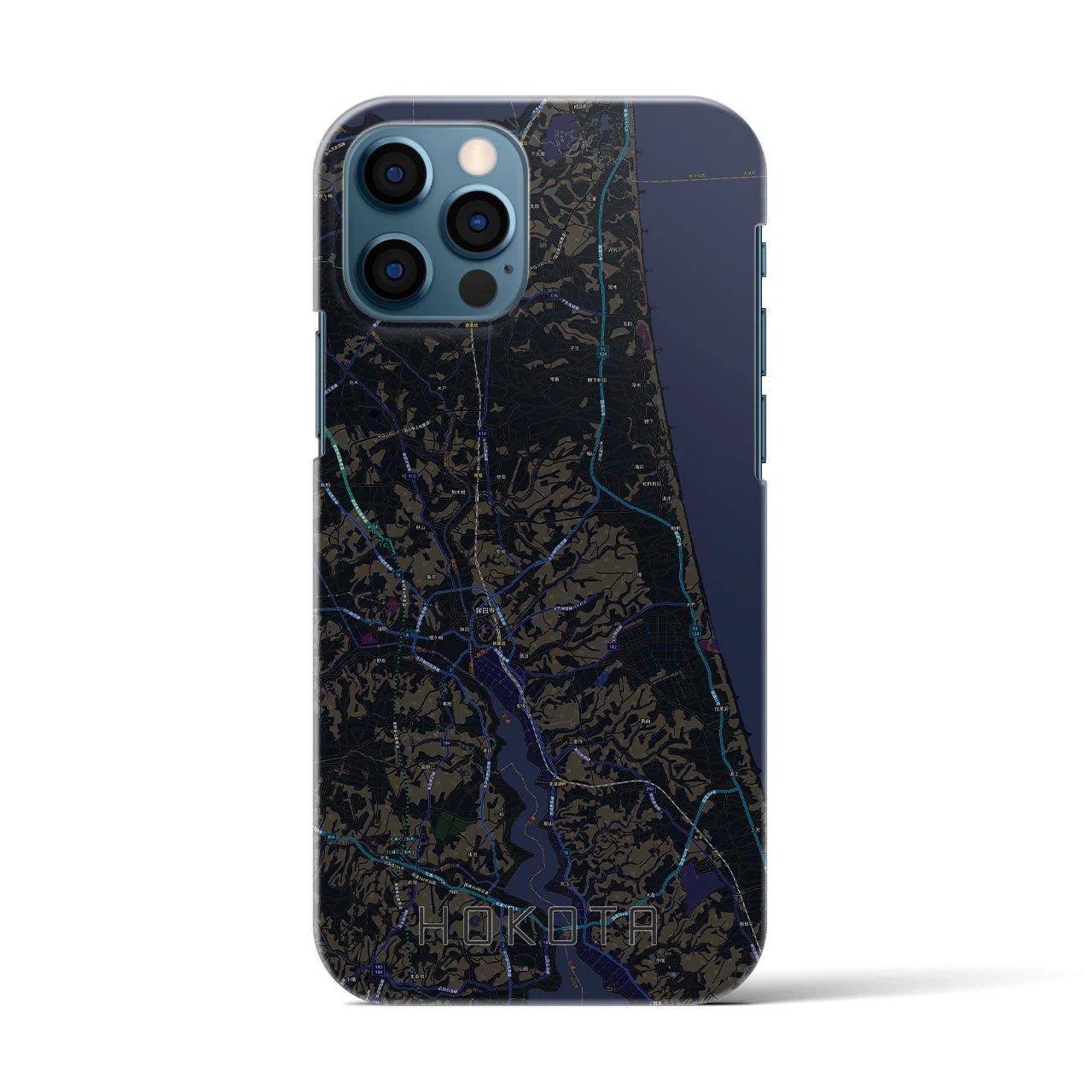 【鉾田(茨城県)】地図柄iPhoneケース(バックカバータイプ)