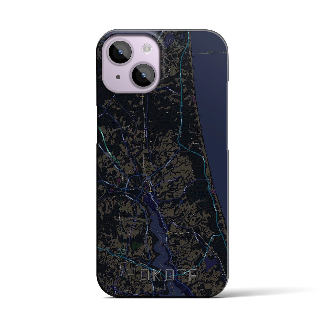 【鉾田(茨城県)】地図柄iPhoneケース(バックカバータイプ)