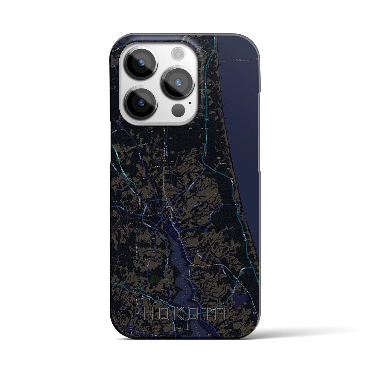 【鉾田(茨城県)】地図柄iPhoneケース(バックカバータイプ)