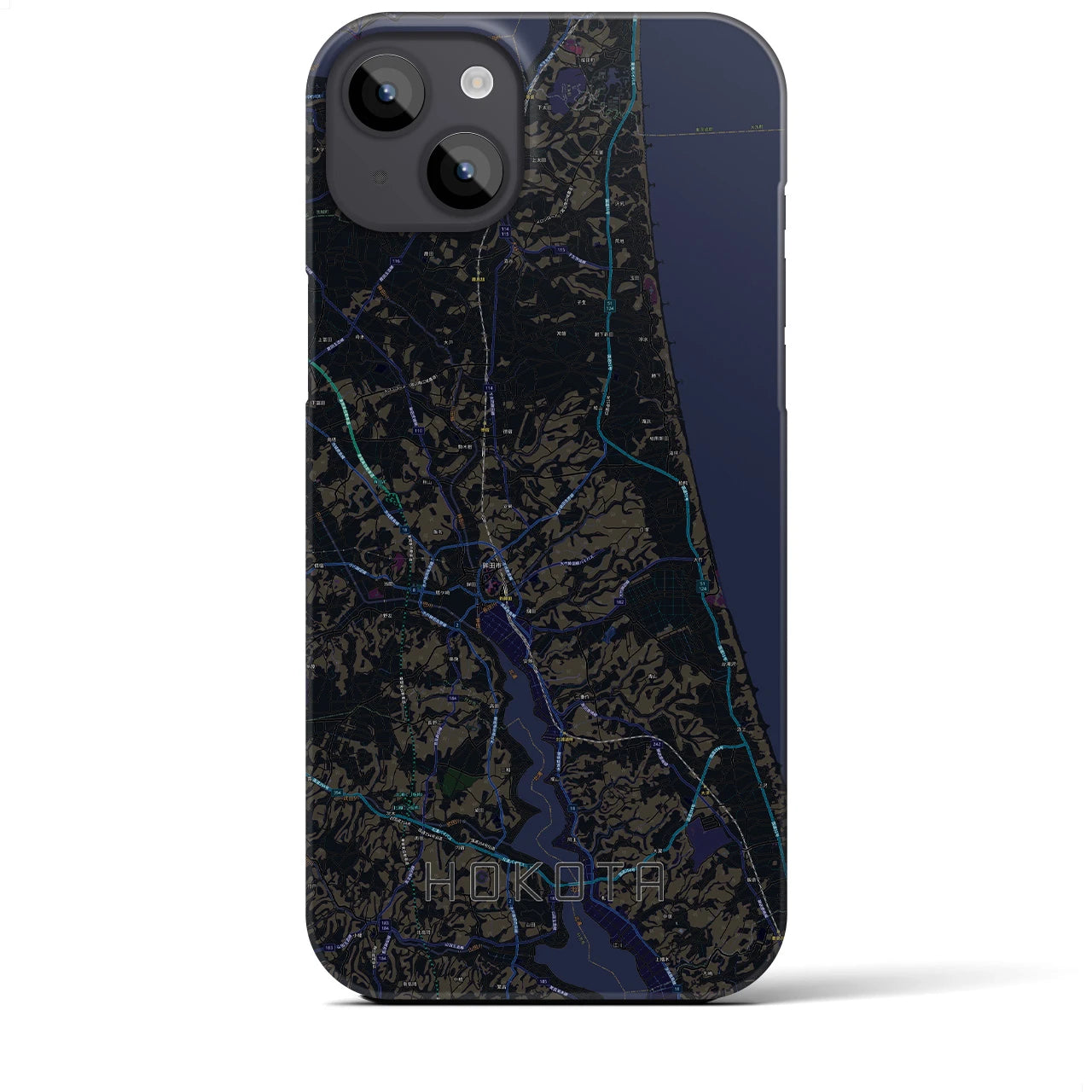 【鉾田(茨城県)】地図柄iPhoneケース(バックカバータイプ)