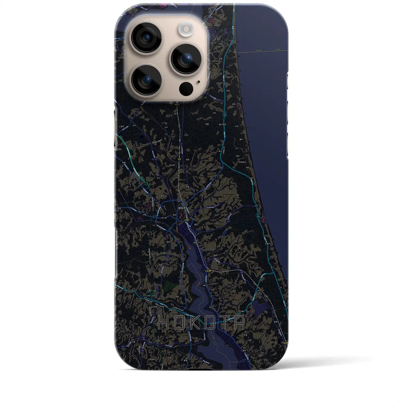 【鉾田(茨城県)】地図柄iPhoneケース(バックカバータイプ)