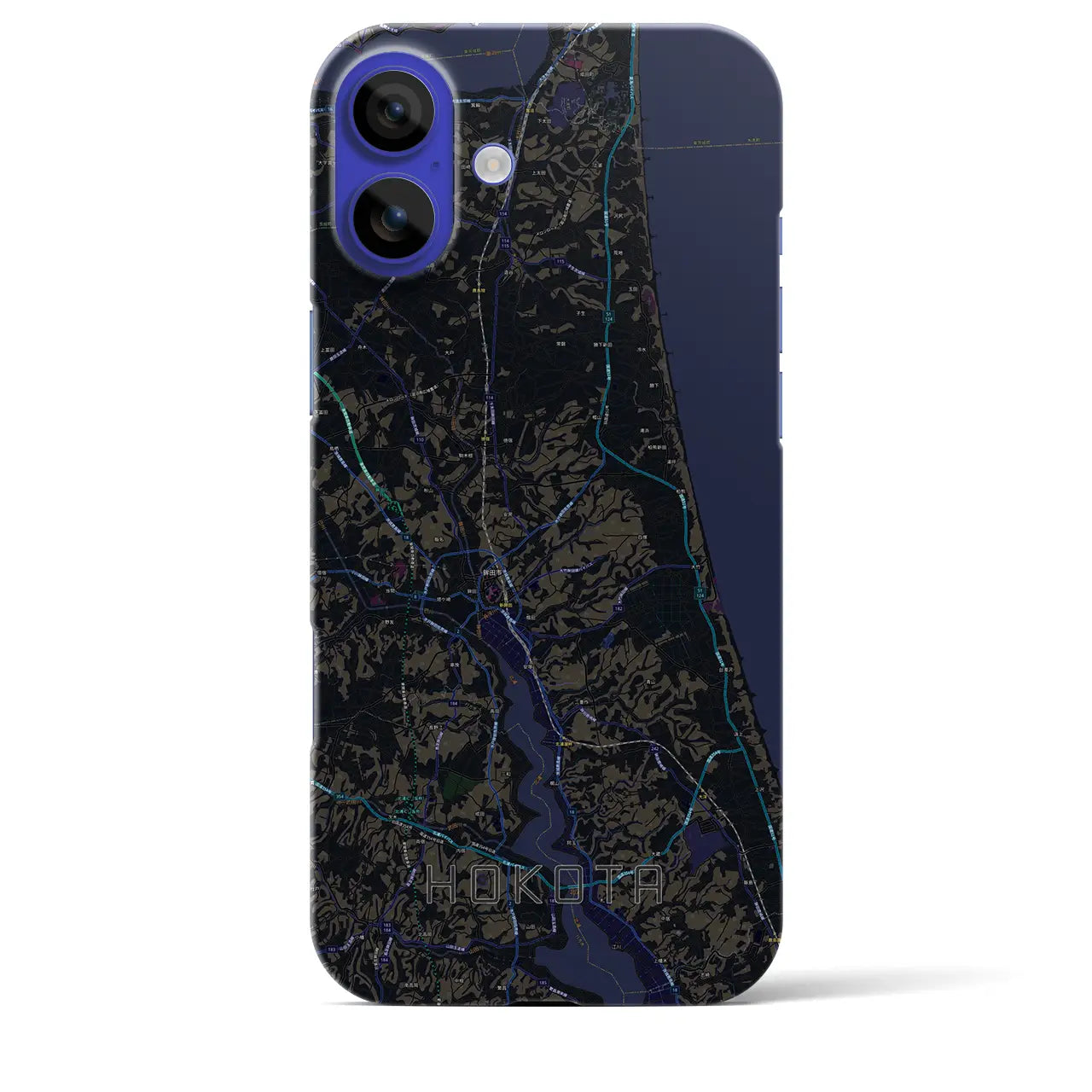 【鉾田(茨城県)】地図柄iPhoneケース(バックカバータイプ)