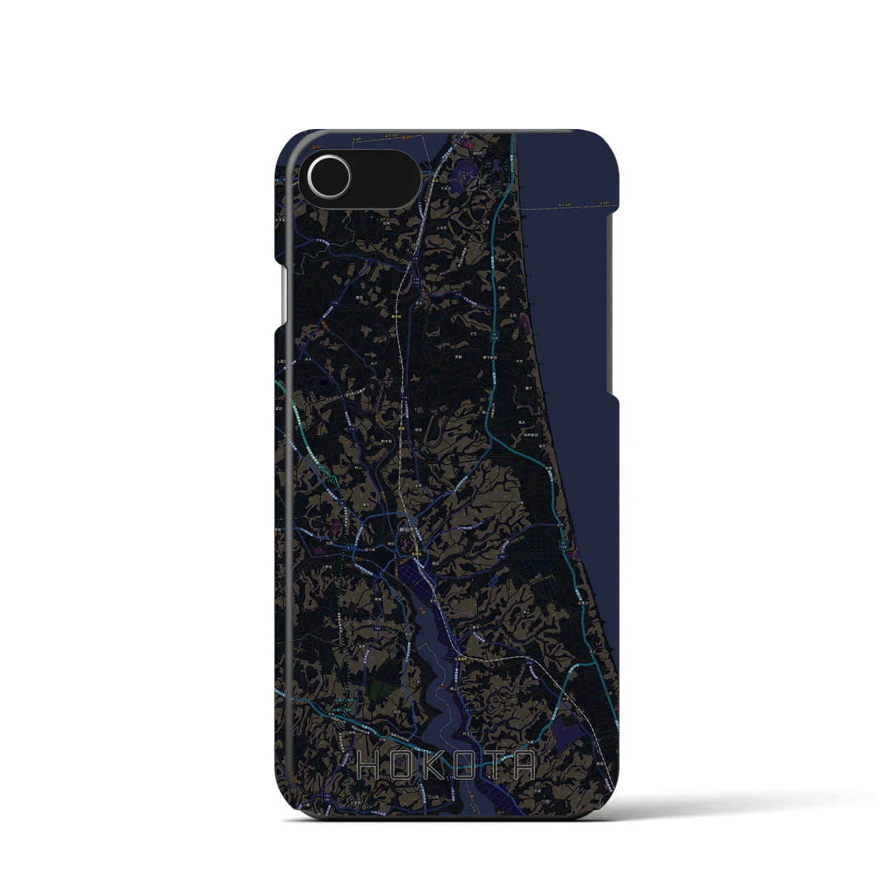 【鉾田(茨城県)】地図柄iPhoneケース(バックカバータイプ)