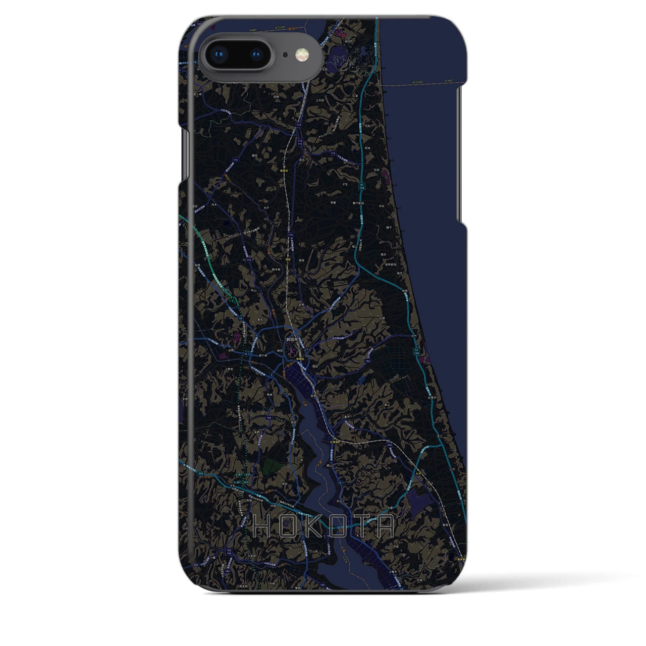 【鉾田(茨城県)】地図柄iPhoneケース(バックカバータイプ)