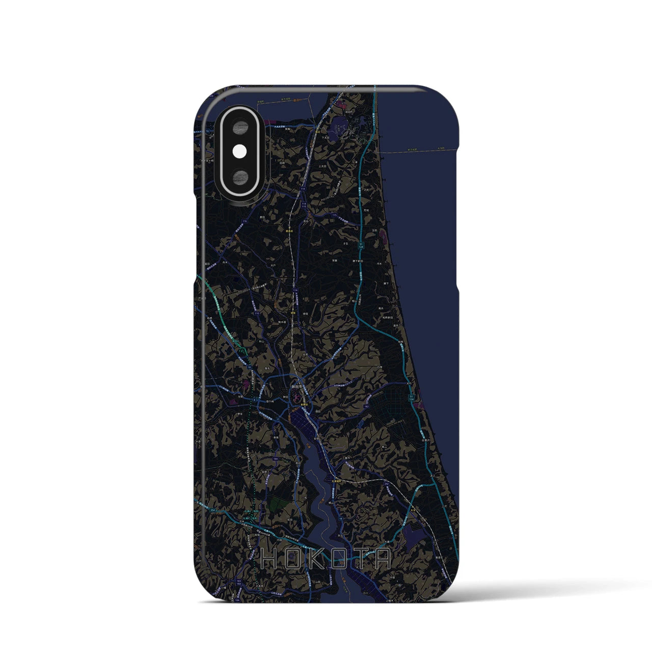 【鉾田(茨城県)】地図柄iPhoneケース(バックカバータイプ)