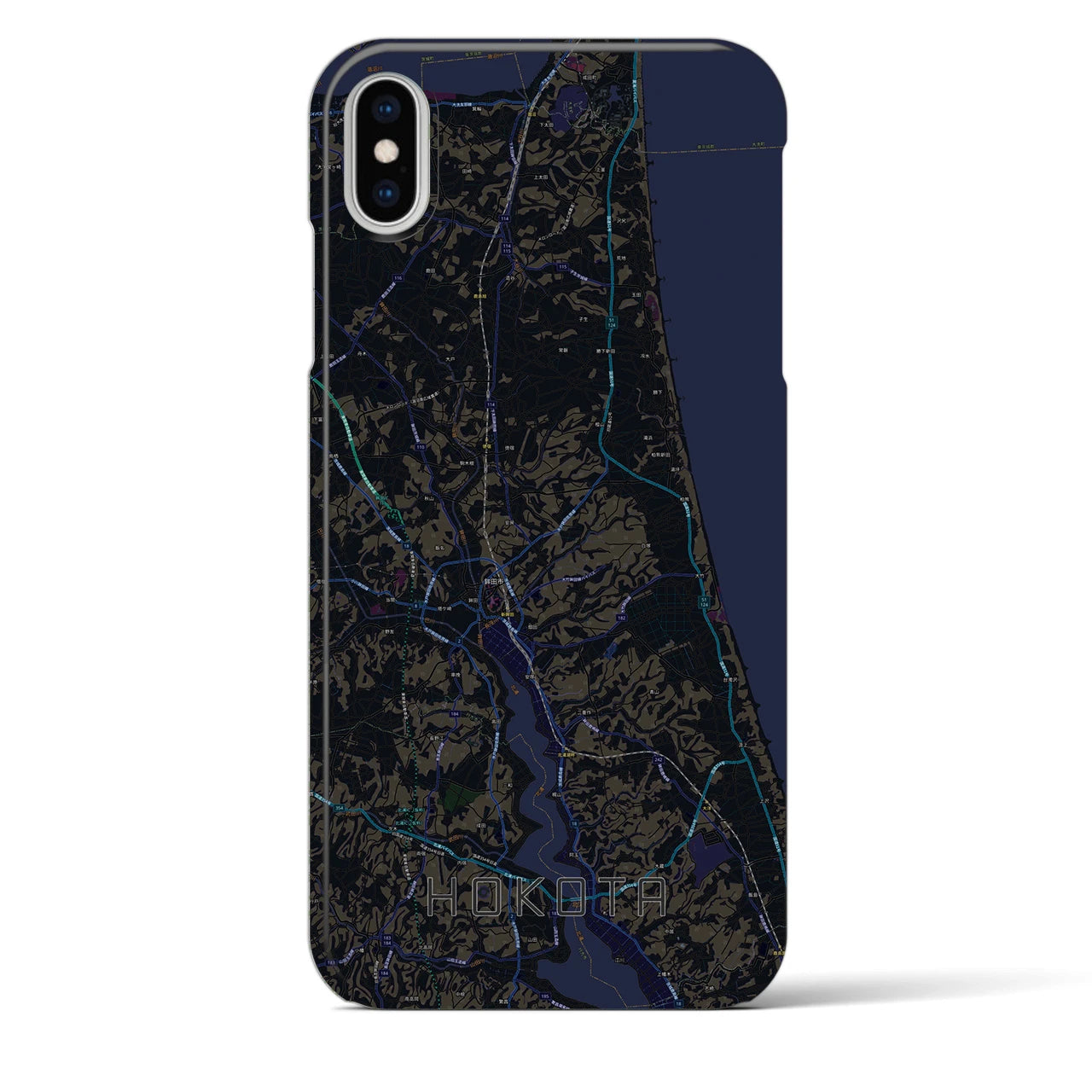 【鉾田(茨城県)】地図柄iPhoneケース(バックカバータイプ)