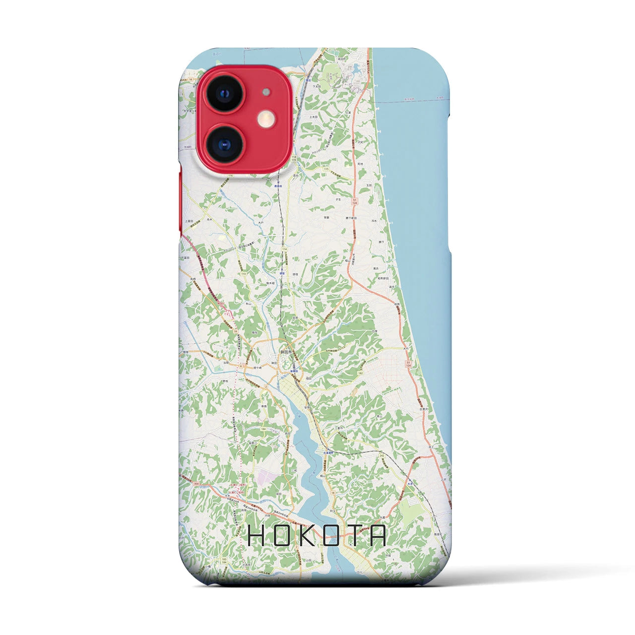 【鉾田(茨城県)】地図柄iPhoneケース(バックカバータイプ)
