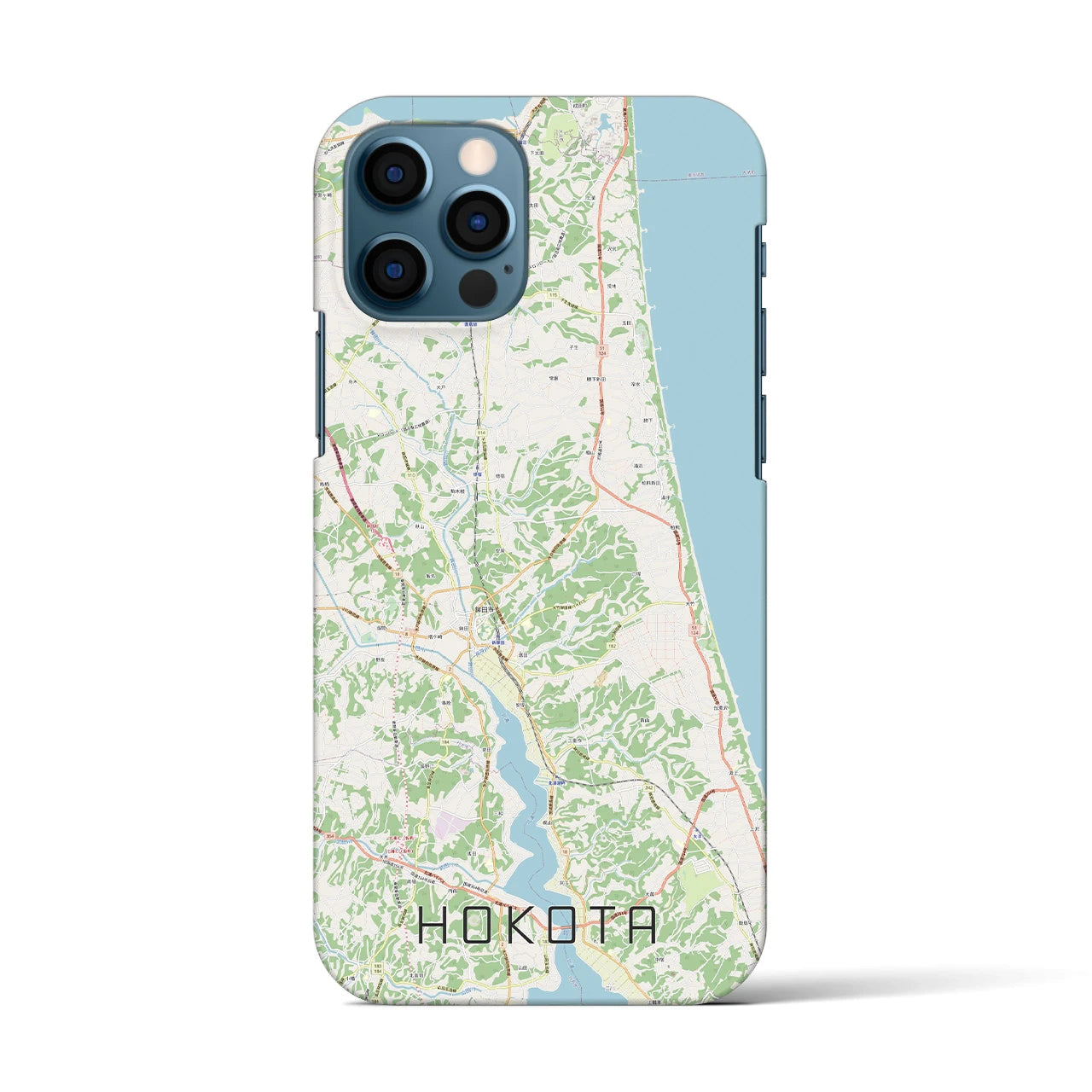 【鉾田(茨城県)】地図柄iPhoneケース(バックカバータイプ)