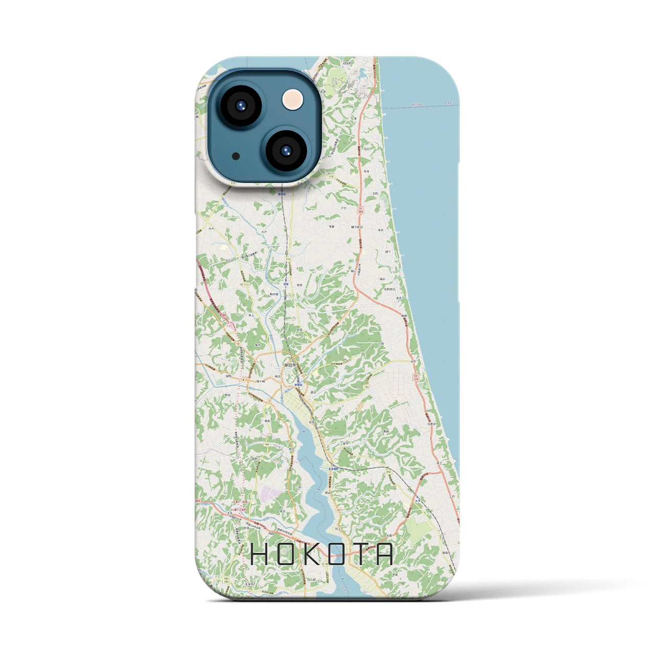 【鉾田(茨城県)】地図柄iPhoneケース(バックカバータイプ)