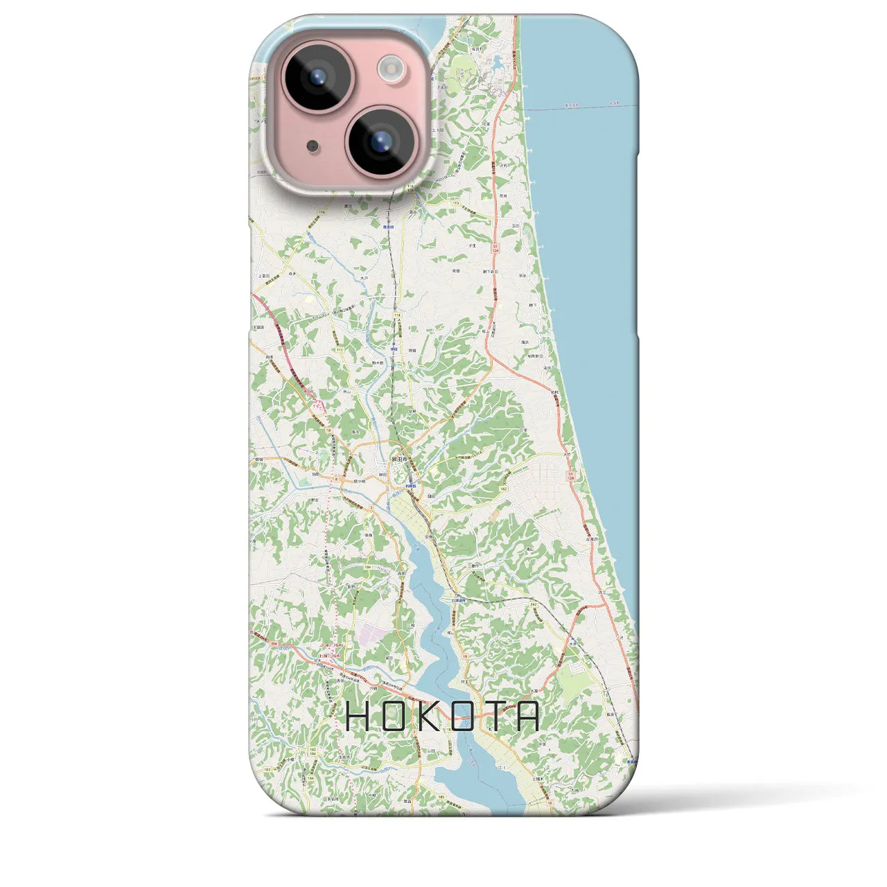 【鉾田(茨城県)】地図柄iPhoneケース(バックカバータイプ)